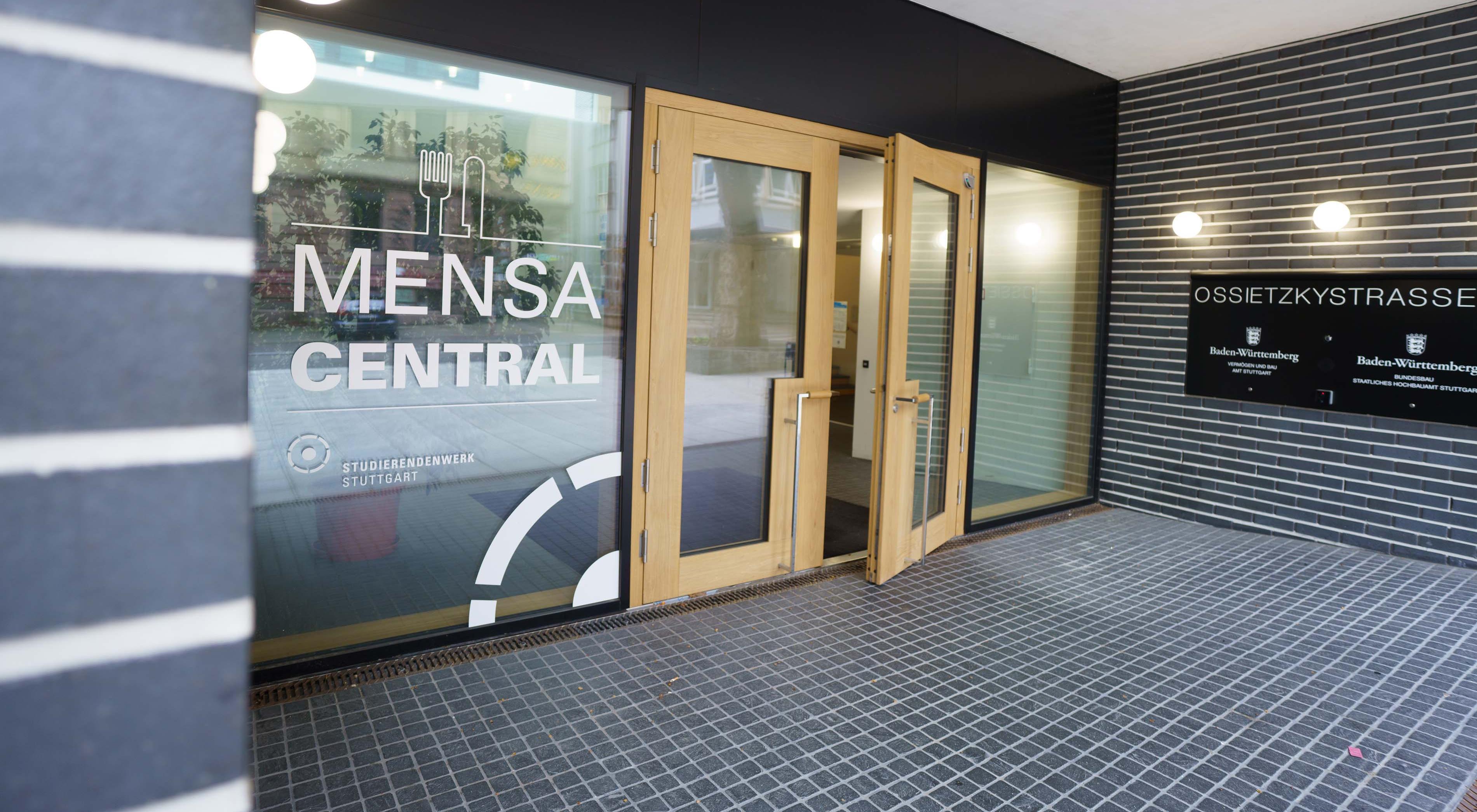 Eingangstüre zur Mensa Central
